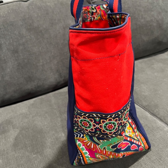 New Vera Bradley Large Venetian Paisley Canvas Tote Travel Bag - Picture 4 of 9